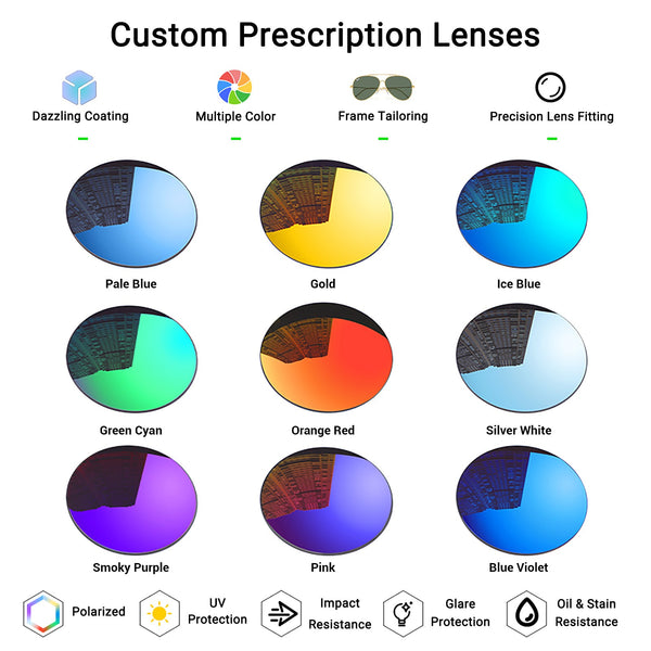 MRY Custom Prescription Replacement Lenses for Oakley Holston